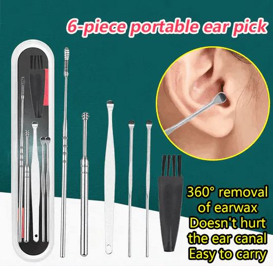 ✨Stainless steel ear scoop set（6 in 1）
